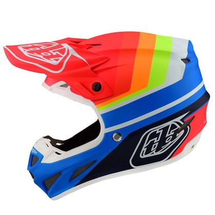 Casco de motocross TroyLee design SE4 COMPOSITE - MIRAGE - BLUE RED 2020 Ref : TRL0446 