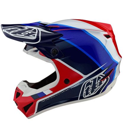 Casco de motocross TroyLee design SE4 POLYACRYLITE - BETA - RED BLUE 2020 Ref : TRL0440 