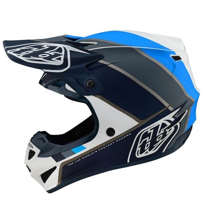 Casco de motocross TroyLee design SE4 POLYACRYLITE - BETA - WHITE GRAY MATT 2020 Ref : TRL0439 