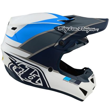 Casco de motocross TroyLee design SE4 POLYACRYLITE - BETA - WHITE GRAY MATT 2020