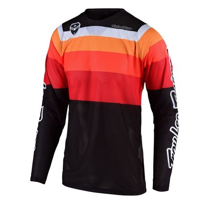 Camiseta de motocross TroyLee design SE AIR - SPECTRUM - ORANGE BLACK 2019 Ref : TRL0424 