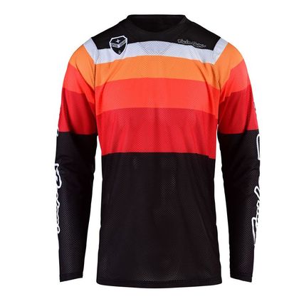 Camiseta de motocross TroyLee design SE AIR - SPECTRUM - ORANGE BLACK 2019