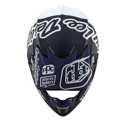 Casco de motocross TroyLee design SE4 CARBON - SILLOUETTE - BLUE WHITE 2020