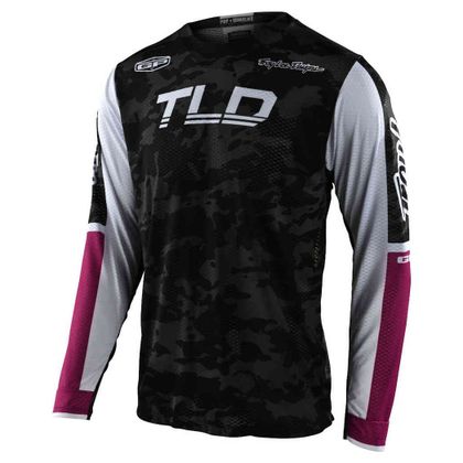 Maillot cross TroyLee design GP AIR VELOCE CAMO BLACK/GLO GREEN 2022 Ref : TRL0712 