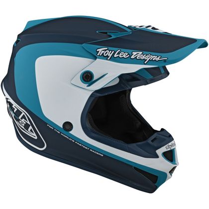 Casco de motocross TroyLee design SE4 POLYACRYLITE MIPS CORSA MARINE 2022