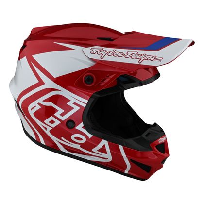 Casco de motocross TroyLee design GP POLYACRYLITE OVERLOAD RED/WHITE 2022