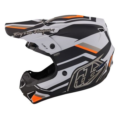 Casco de motocross TroyLee design GP APEX 2023 - Gris / Naranja