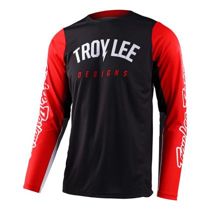Camiseta de motocross TroyLee design GP PRO BOLTZ YOUTH - Negro / Rojo Ref : TRL0966 