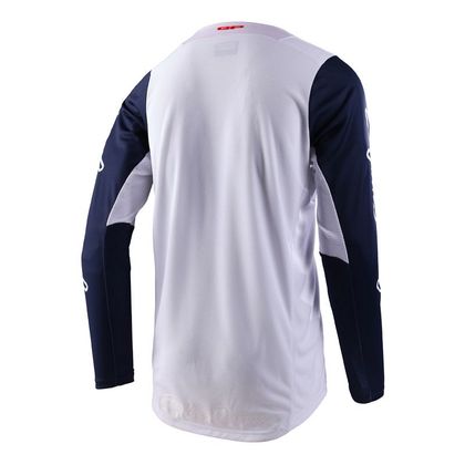 Camiseta de motocross TroyLee design GP PRO BOLTZ 2023 - Blanco / Azul