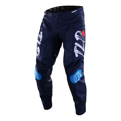 Pantalón de motocross TroyLee design GP PRO AIR PARTICAL 2023 - Azul / Naranja Ref : TRL0934 