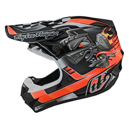 Casque cross TroyLee design SE4 POLYACRYLITE CARB MIPS YOUTH - Noir