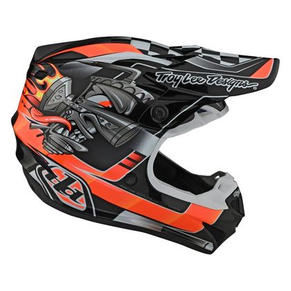 Casque cross TroyLee design SE4 POLYACRYLITE CARB MIPS YOUTH - Noir