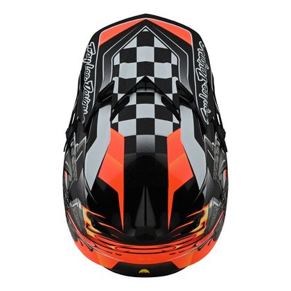 Casco de motocross TroyLee design SE4 POLYACRYLITE CARB 2024 - Negro
