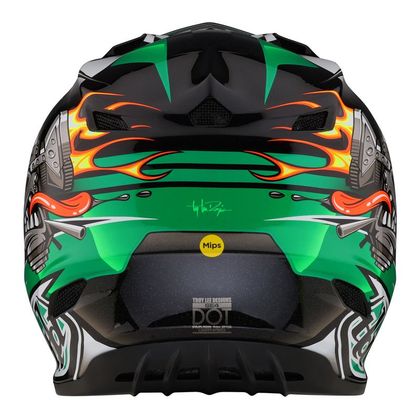 Casco de motocross TroyLee design SE4 POLYACRYLITE CARB MIPS 2024 - Verde