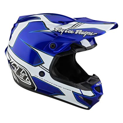 Casco de motocross TroyLee design SE4 POLYACRYLITE MATRIX MIPS 2024 - Azul