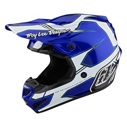 Casco de motocross TroyLee design SE4 POLYACRYLITE MATRIX MIPS 2024 - Azul Ref : TRL0883 