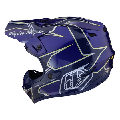 Casque cross TroyLee design SE4 POLYACRYLITE MATRIX MIPS YOUTH - Bleu