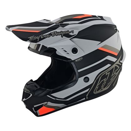 Casco de motocross TroyLee design GP APEX 2023 - Gris / Naranja Ref : TRL0872 