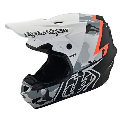 Casco de motocross TroyLee design GP VOLT 2024 - Blanco / Negro Ref : TRL0877 