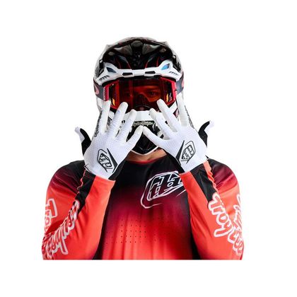 Gants cross TroyLee design AIR MONO 2025 - Blanc