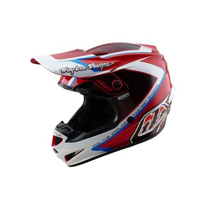 Casque cross TroyLee design GP SHUTTER 2025 - Noir / Rouge Ref : TRL1030 
