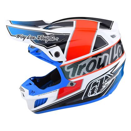 Casco de motocross TroyLee design SE5 ECE COMPOSITE TEAM 2023 - Naranja / Azul
