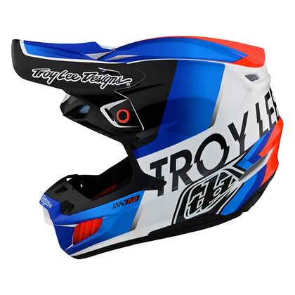 Casco de motocross TroyLee design SE5 ECE COMPOSITE QUALIFIER MIPS 2023 - Blanco / Azul