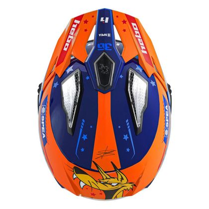 Hebo V6 T.BOU 36 2025 Proefhelm - Oranje / Blauw