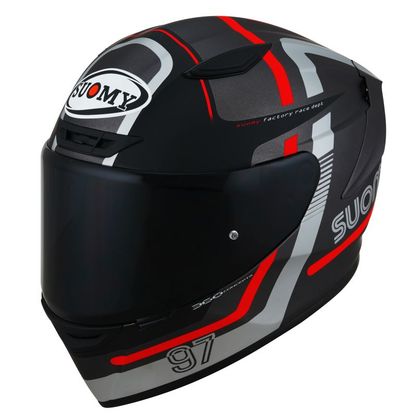 Casque Suomy TRACK-1 - NINETY SEVEN - Gris / Rouge Ref : SU0377 