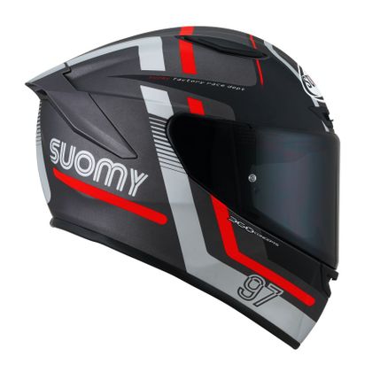 Casque Suomy TRACK-1 - NINETY SEVEN - Gris / Rouge