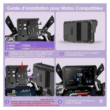 Ecran connecté Carpuride W602BS Pour support BMW - Carplay®/Android Auto™ - 6 pouces Universel