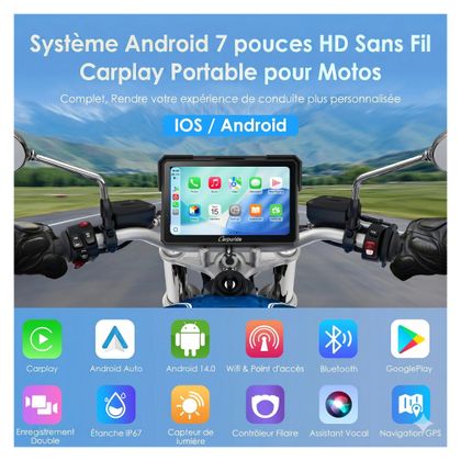 Ecran connecté Carpuride W702Plus - Carplay®/Android Auto™ - 7 pouces Universel