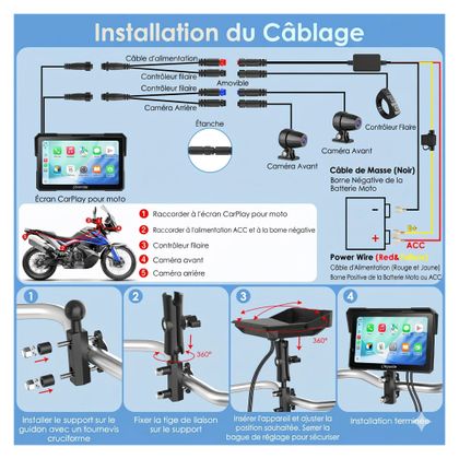 Ecran connecté Carpuride W702Plus - Carplay®/Android Auto™ - 7 pouces Universel