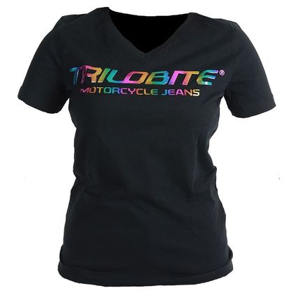 Trilobite Katchaba Ladies Short-sleeved T-Shirt - Black / Multicoloured Ref : TRI0139 