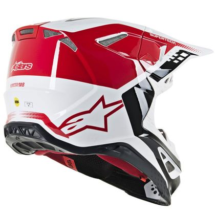 Casco de motocross Alpinestars SUPERTECH S-M8 TRIPLE RED WHITE GLOSSY 2021