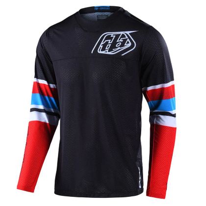 Camiseta de motocross TroyLee design GP AIR WARPED RED/BLACK 2022
