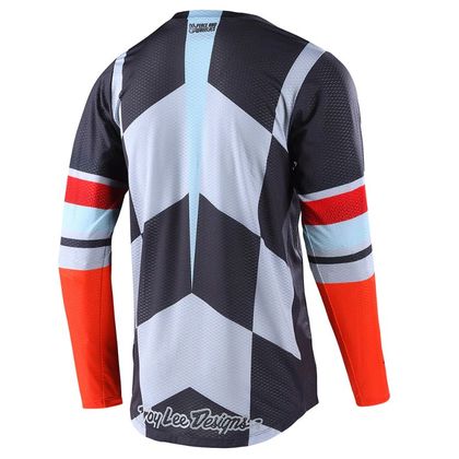 Camiseta de motocross TroyLee design GP AIR WARPED CHARCOAL/ORANGE 2022