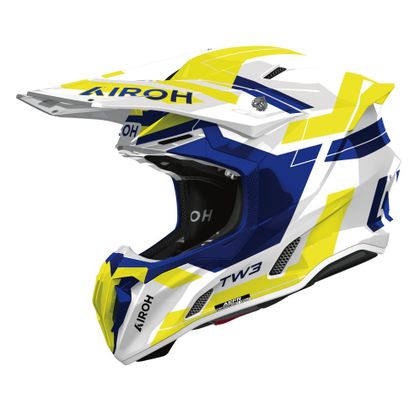 Casque cross Airoh TWIST 3 - DYNASTY 2026 - Bleu / Jaune Ref : AR1535 