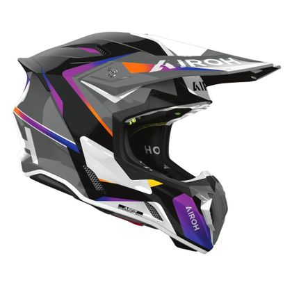 Casque cross Airoh TWIST 3 - HUSTLE 2026 - Noir / Violet