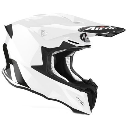 Casco de motocross Airoh TWIST 2.0 - COLOR - WHITE GLOSS 2023 - Blanco / Negro