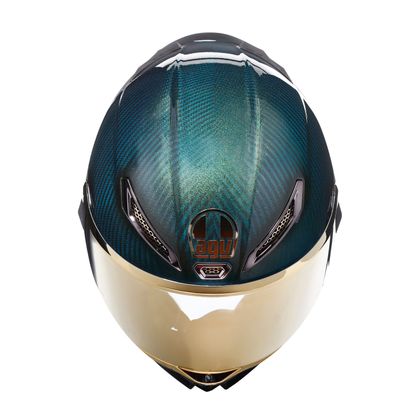 Casque intégral AGV PISTA GP RR - ACQUA - EDITION LIMITEE - Vert / Jaune