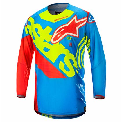 Camiseta de motocross Alpinestars TECHSTAR VENOM - Edición Limitada UNION - AZUL AMARILLO FLÚOR ROJO - 2017 Ref : AP11052 