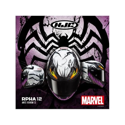 HJC RPHA 12 - ANTI-VENOM II MARVEL Full-face helmet - Black / Pink