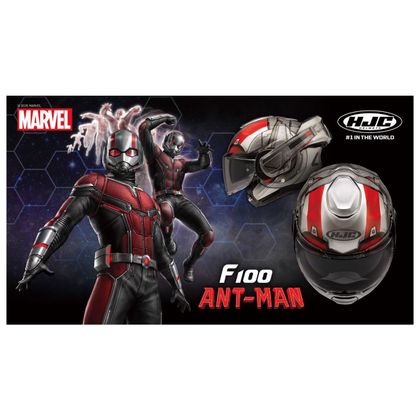 Casque modulable Hjc F100 - ANT-MAN MARVEL - Gris / Multicolore