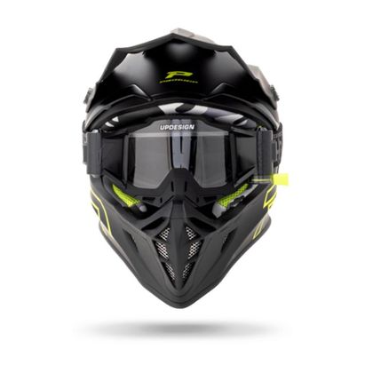 Masque cross UP Design Roll Off Bold écran transparent 2026 - Noir