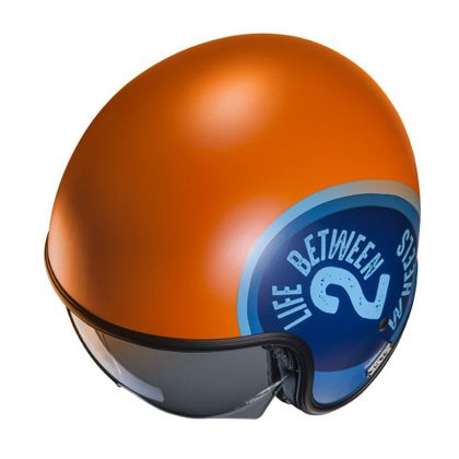 Hjc V30 - HARVEY Helm - Blauw / Oranje