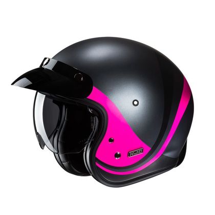 Hjc V31 - EMGO Jethelm - Schwarz / Pinke Ref : HJ1118 