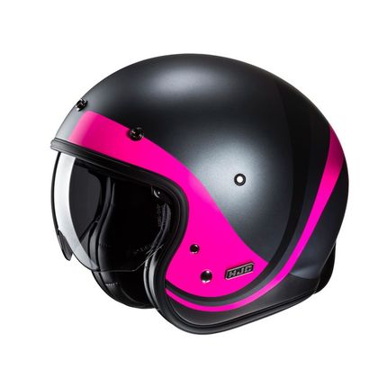 Hjc V31 - EMGO Jethelm - Schwarz / Pinke