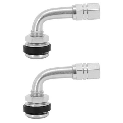 Valve P2R TUBELESS COUDEE ALU (PAIRE) Universel - Gris
