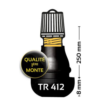 Válvula Bihr Droite TR412 universal - Negro